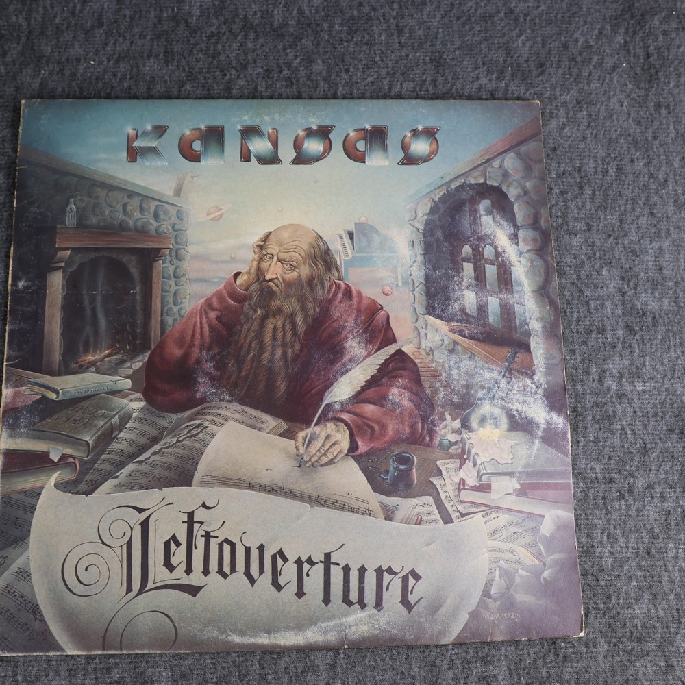 Vintage Kansas Vinyl Record Leftoverture LP Album Rock Prog Kirshner 1976 Black